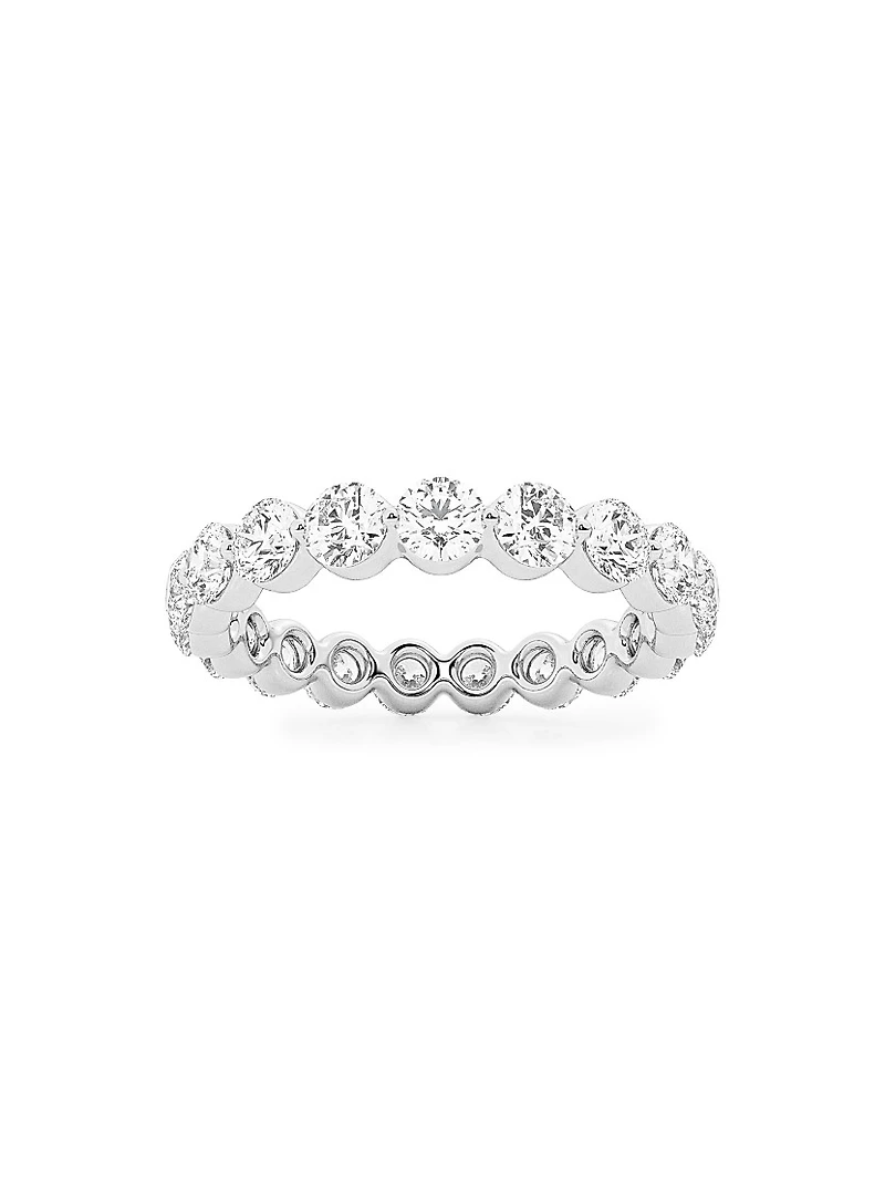 Platinum & Floating Round Lab-Grown Diamond Eternity Band/2.00-4.00 TCW