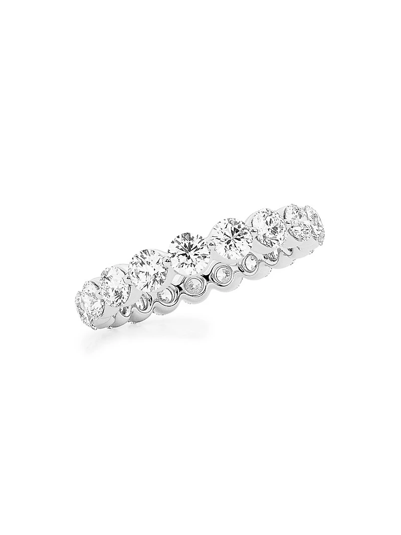 Platinum & Floating Round Lab-Grown Diamond Eternity Band/2.00-4.00 TCW