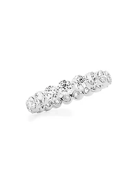 Platinum & Floating Round Lab-Grown Diamond Eternity Band/2.00-4.00 TCW