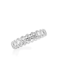 Platinum & Oval Lab-Grown Diamond Eternity Band/2.00-5.00 TCW