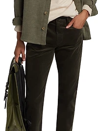 Lennox Stretch Corduroy Straight-Leg Pants