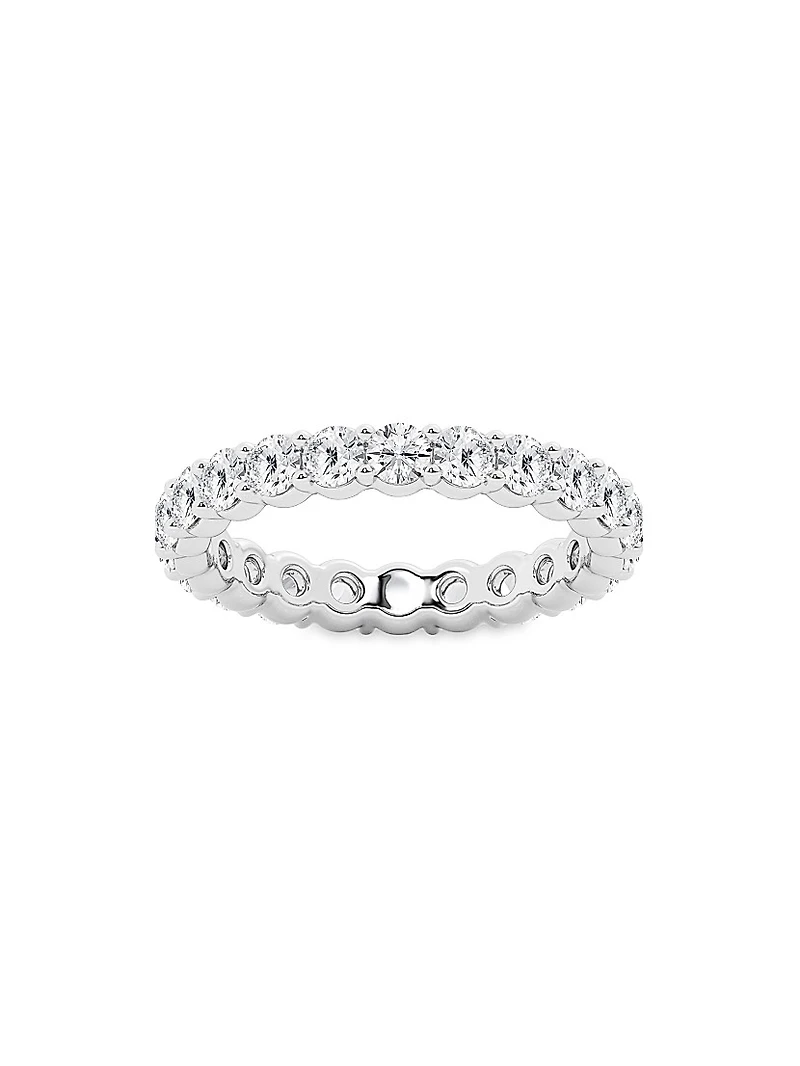 14K White Gold & Round Lab-Grown Diamond Eternity Band/2.00-5.00 TCW