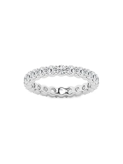 14K Gold & Round Lab-Grown Diamond Eternity Band/2.00-5.00 TCW