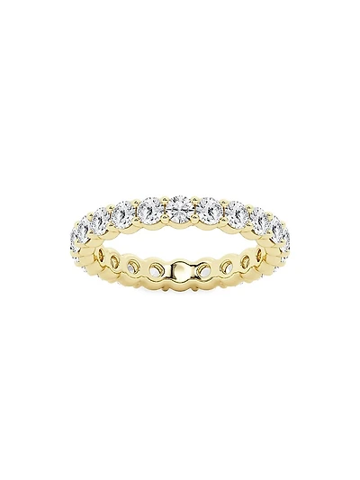 14K Yellow Gold & Round Lab-Grown Diamond Eternity Band/2.00-5.00 TCW