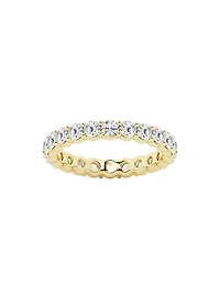 14K Yellow Gold & Round Lab-Grown Diamond Eternity Band/2.00-5.00 TCW