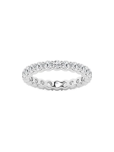 Platinum & Round Lab-Grown Diamond Eternity Band/2.00-5.00 TCW