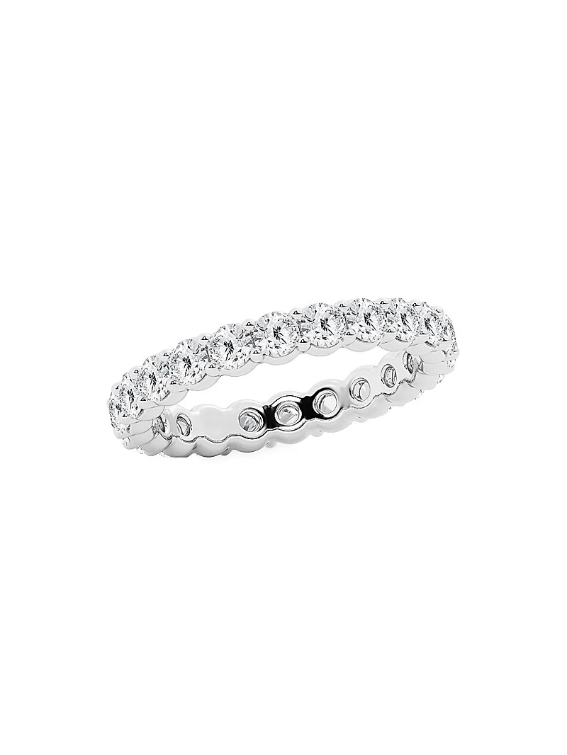 Platinum & Round Lab-Grown Diamond Eternity Band/2.00-5.00 TCW