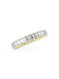 14K Yellow Gold & Emerald-Cut Lab-Grown Diamond Eternity Band/2.00-5.00 TCW