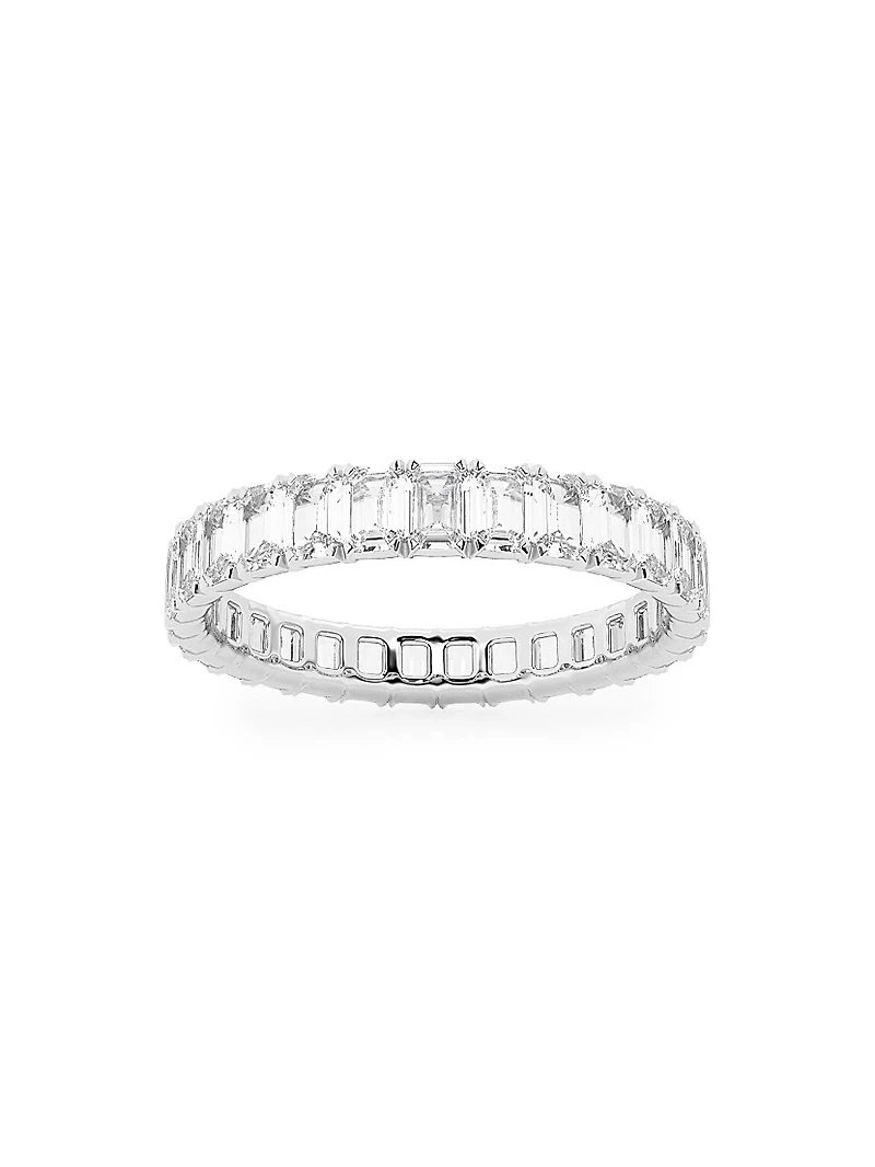 Platinum & Emerald-Cut Lab-Grown Diamond Eternity Band/2.00-5.00 TCW