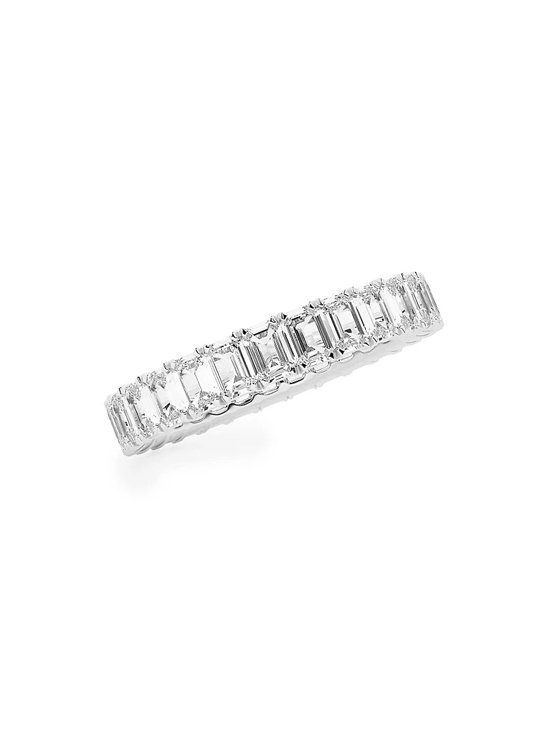 Platinum & Emerald-Cut Lab-Grown Diamond Eternity Band/2.00-5.00 TCW