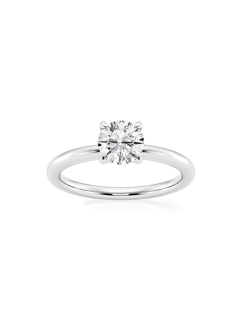 Platinum & Round Lab-Grown Diamond Solitaire Ring/1.00-5.00 TCW
