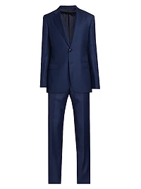 Windowpane Wool-Cashmere Suit