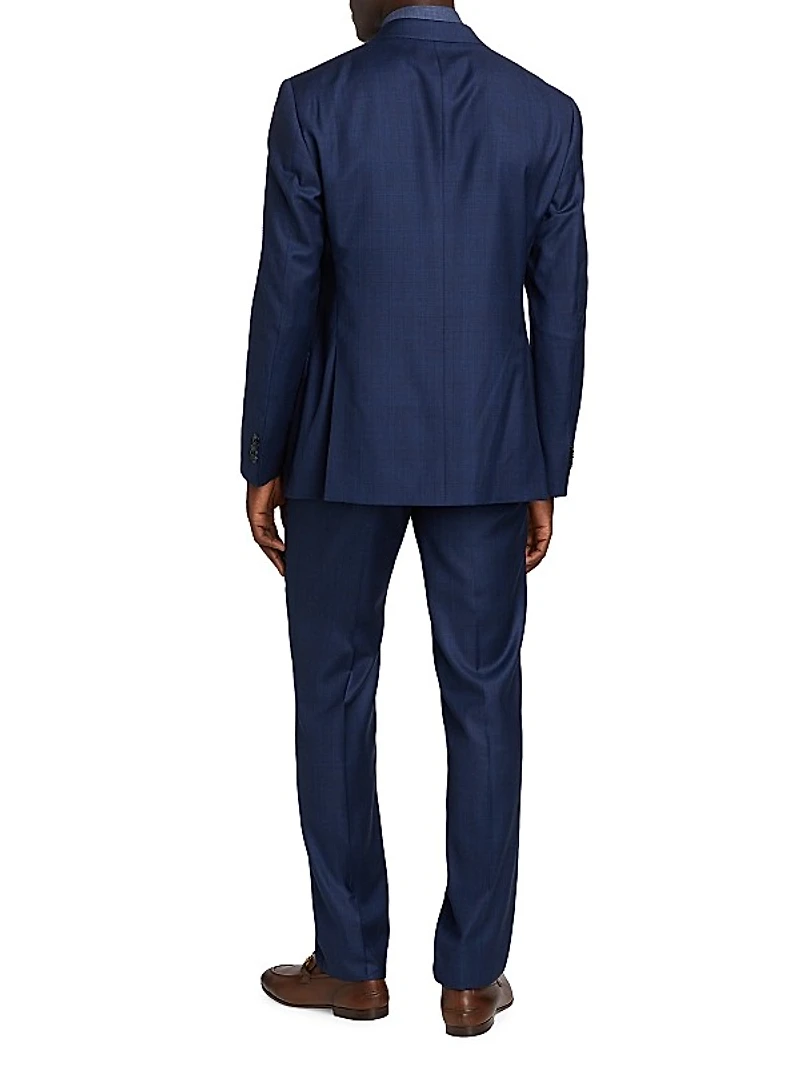 Windowpane Wool-Cashmere Suit