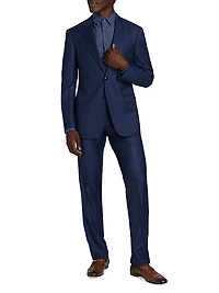 Windowpane Wool-Cashmere Suit