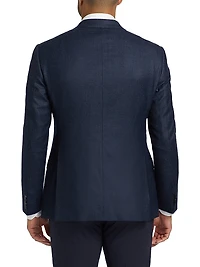 Micro Houndstooth Wool Slim-Fit Blazer