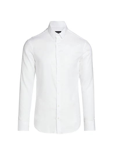 Solid Front-Button Shirt