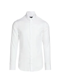 Solid Front-Button Shirt