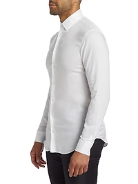 Solid Front-Button Shirt