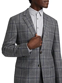 Plaid Wool & Cashmere Jacket