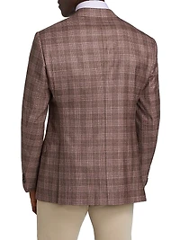 Windowpane Plaid Wool Jacket