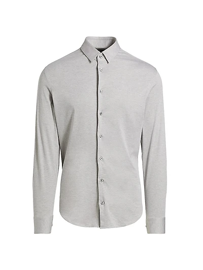 Stretch Slim Button-Up Shirt
