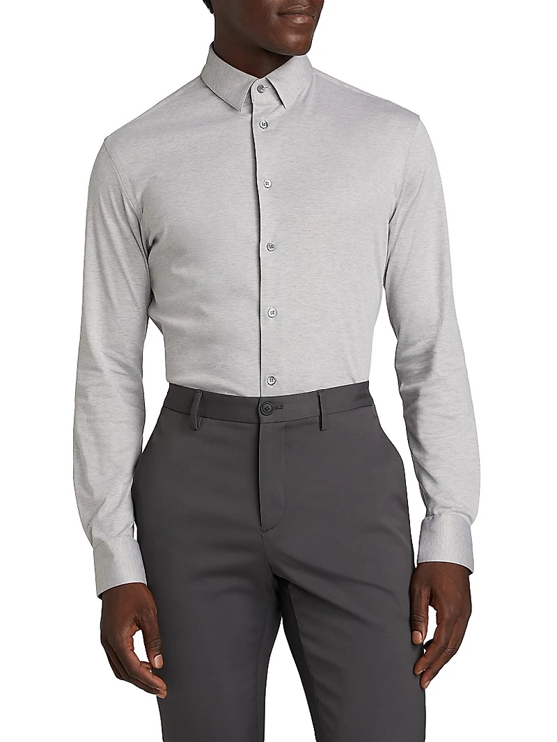 Stretch Slim Button-Up Shirt