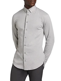 Stretch Slim Button-Up Shirt