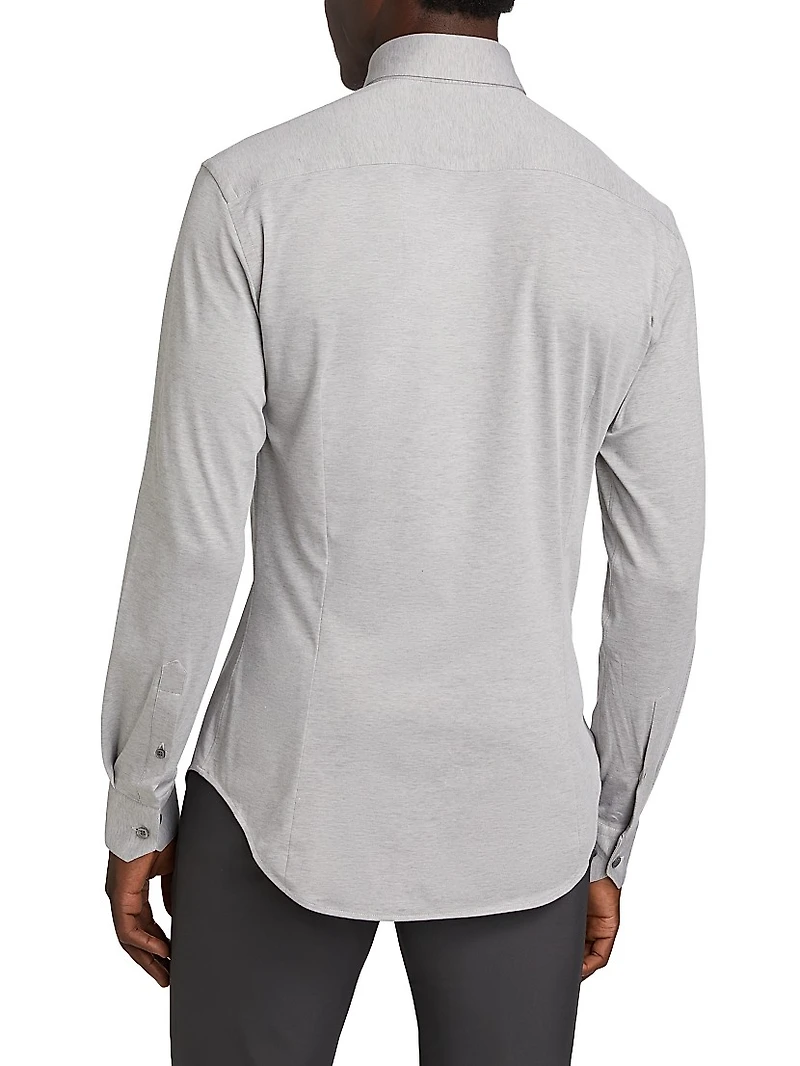 Stretch Slim Button-Up Shirt