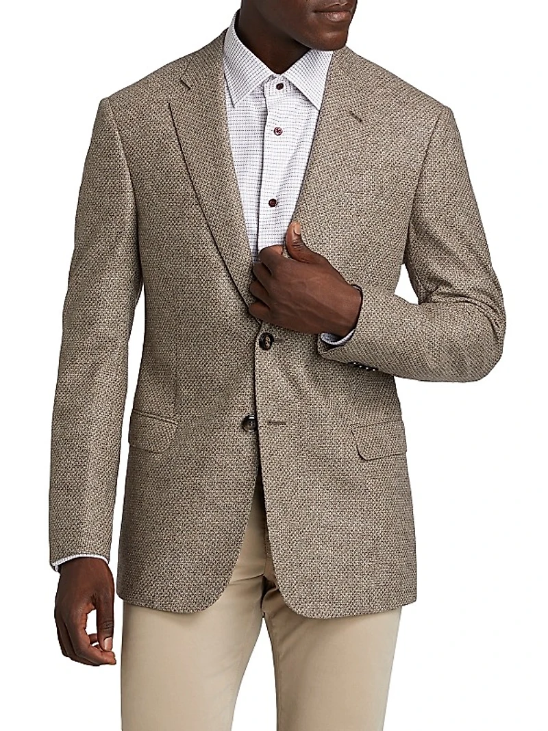 Textured Wool & Cashmere Jacket