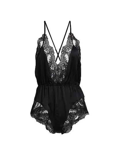 Voltaire Lace-Trim Teddy