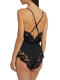 Voltaire Lace-Trim Teddy