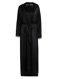 Silk Lace Inset Robe