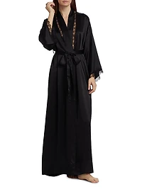 Silk Lace Inset Robe