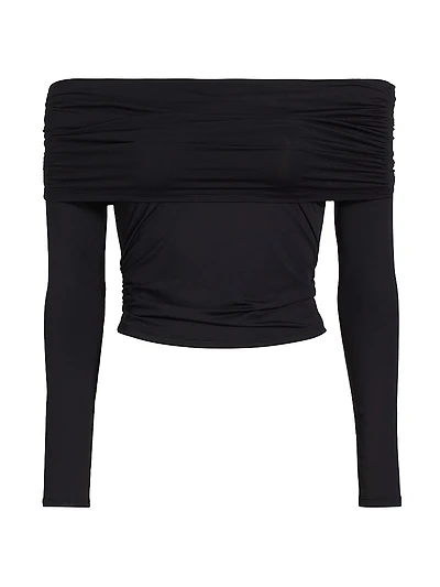 Echauffe Off-The-Shoulder Knit Blouse