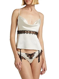 Lace-Inset Silk Camisole