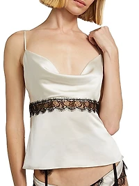 Lace-Inset Silk Camisole