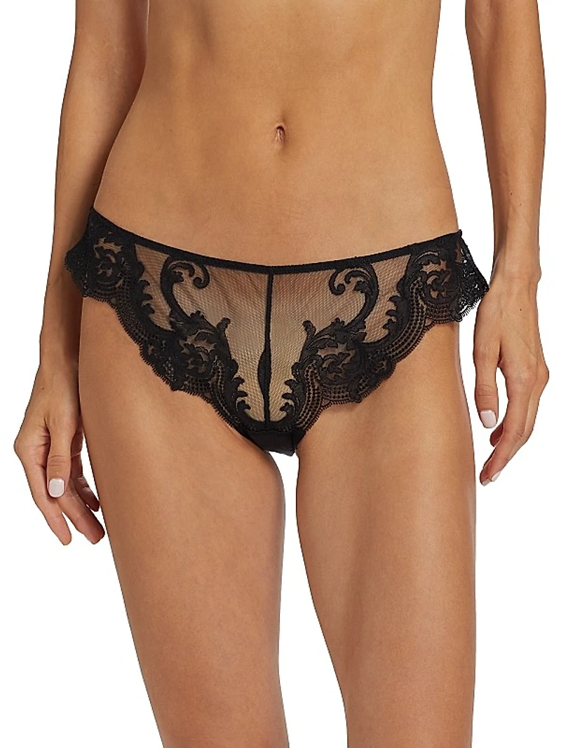 Voltaire Sheer Silk & Lace Panty
