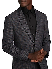 Check Wool & Cashmere Jacket