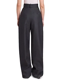 Wool-Blend Wrap Trousers