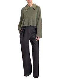 Wool-Blend Wrap Trousers
