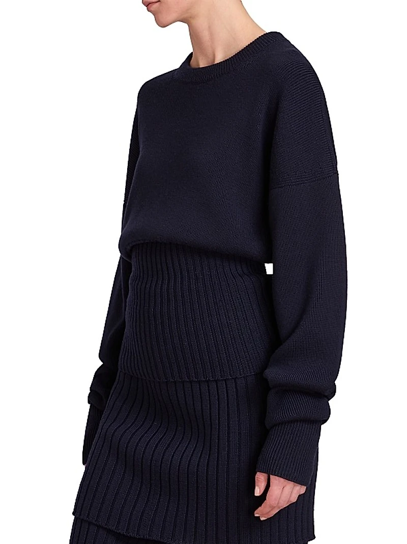Cinched Wool Sweater