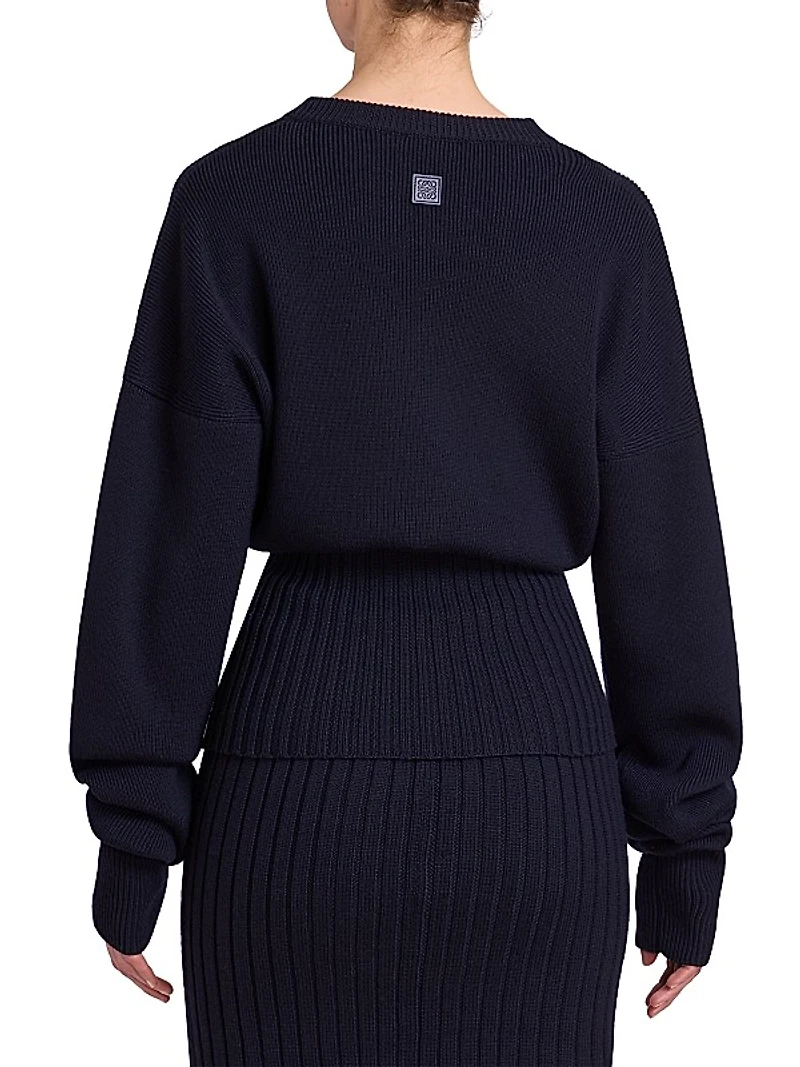 Cinched Wool Sweater