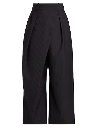 Cropped Wrap Trousers