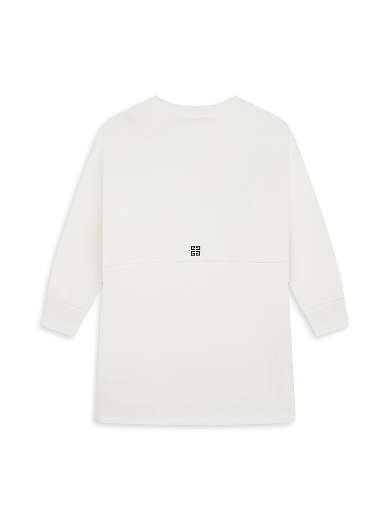 Little Girl's & Logo Fleece Sweatshirt Dress