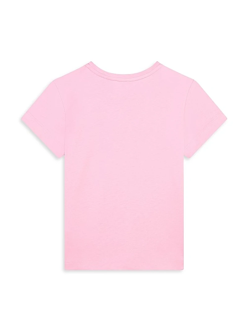 Little Girl's & Girl's Rhinestone Logo T-Shirt