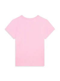 Little Girl's & Girl's Rhinestone Logo T-Shirt