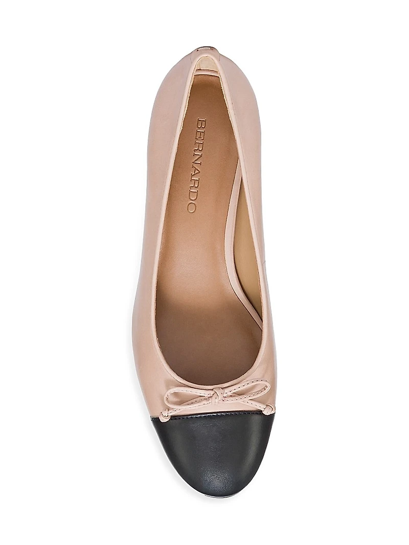 Marisol Leather Cap-Toe Pumps