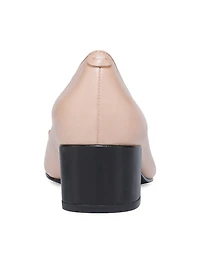 Marisol Leather Cap-Toe Pumps