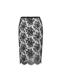 Wrap Pencil Skirt in Lace