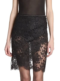 Wrap Pencil Skirt in Lace